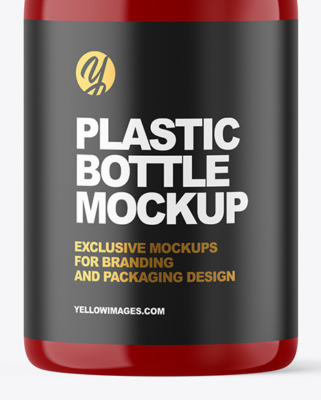 Glossy Plastic Bottle Mockup