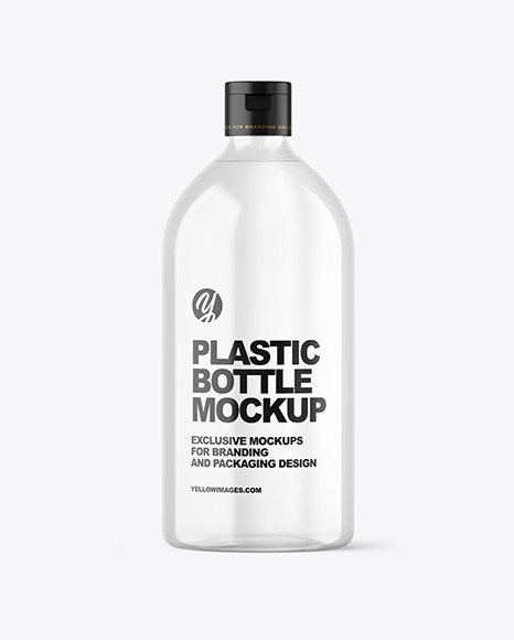 Clear Plastic Bottle Mockup