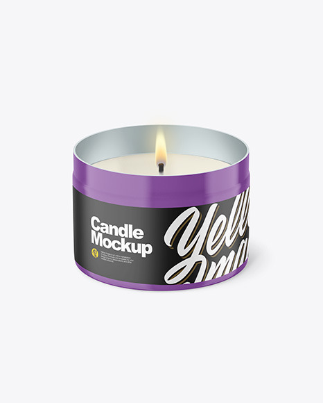 Glossy Candle Mockup