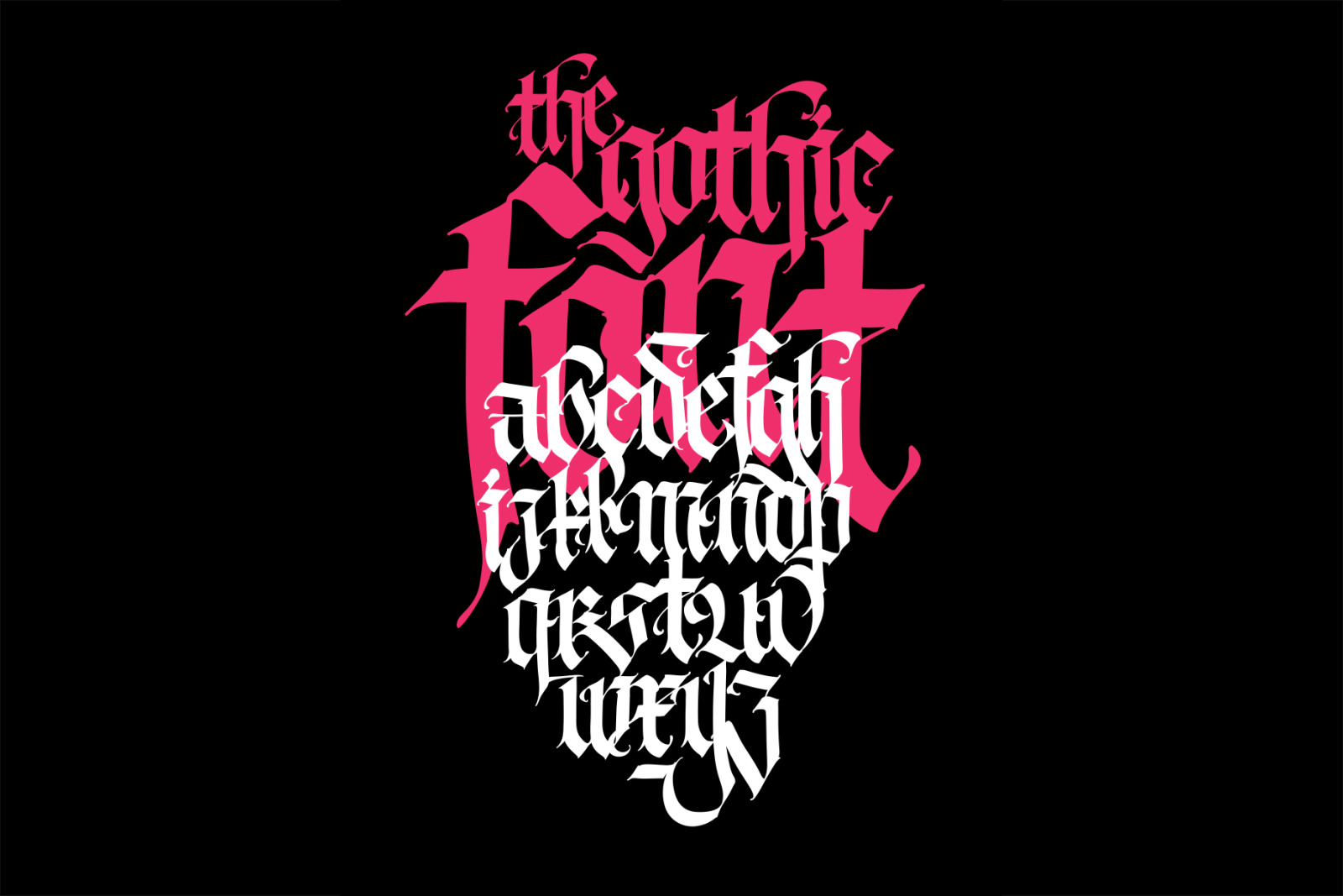 Pseudo-gothic, English letters Pseudo-gothic, English letters