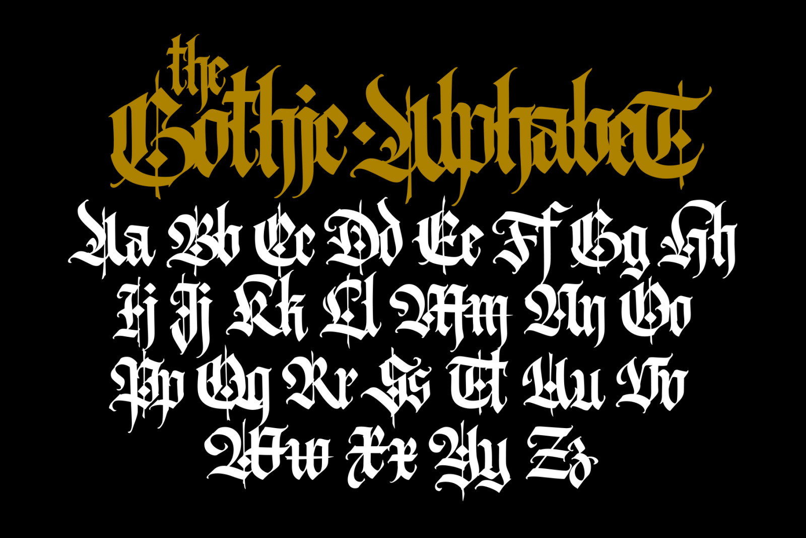 Gothic modern vector letters! Gothic modern vector letters!
