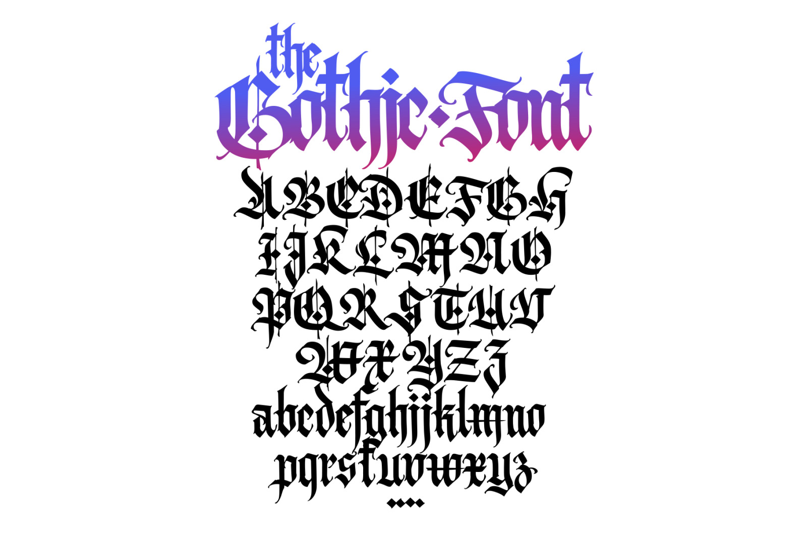 Gothic modern vector letters! Gothic modern vector letters!