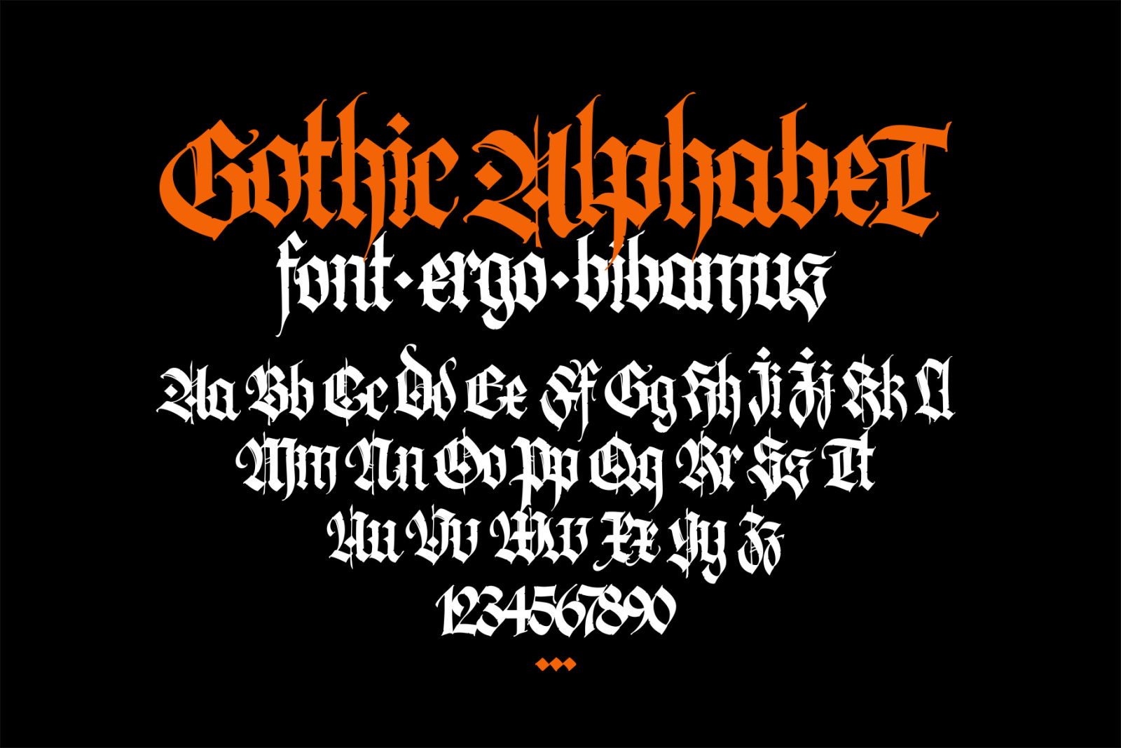 Gothic modern letters. Gothic modern letters.