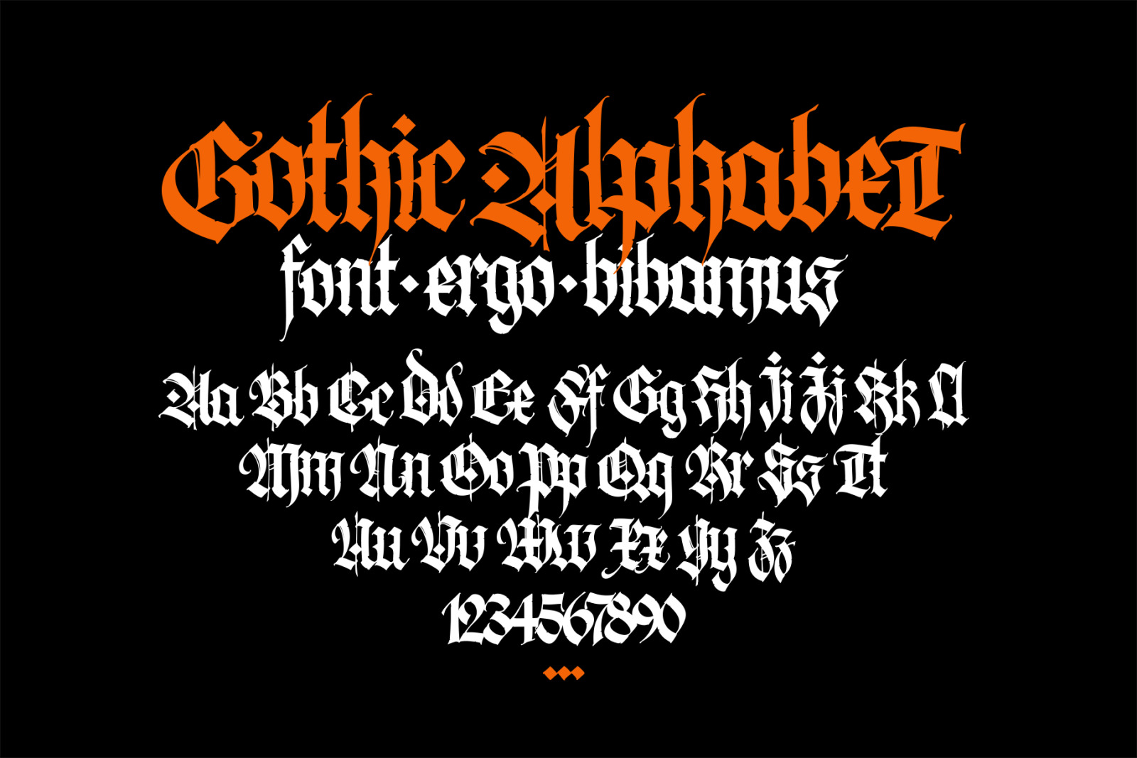 Gothic modern letters.