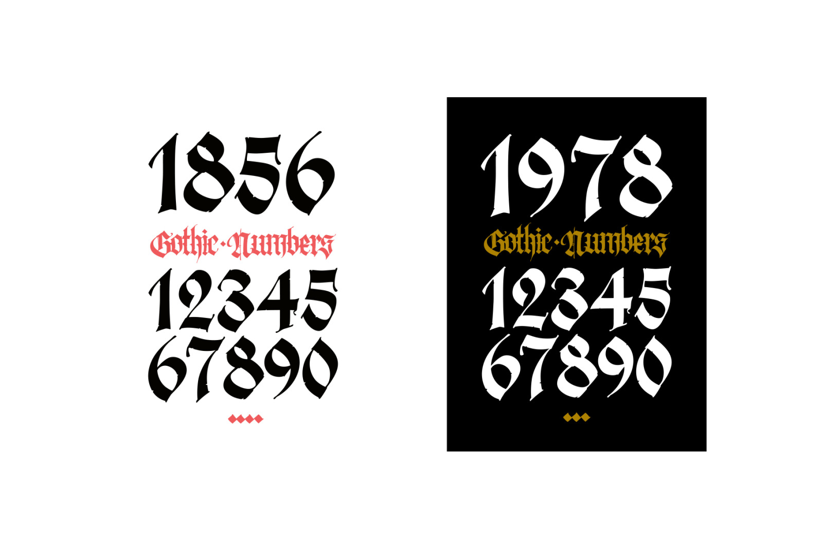Gothic modern letters. Gothic modern letters.