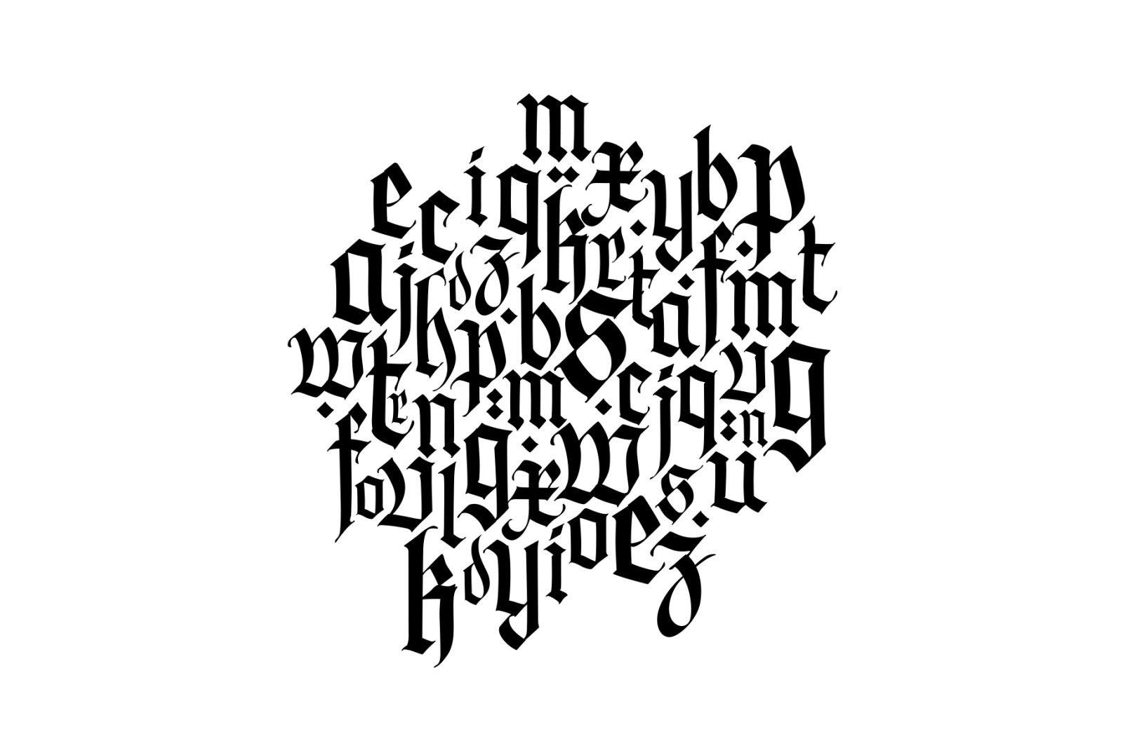Gothic vector letters Gothic vector letters