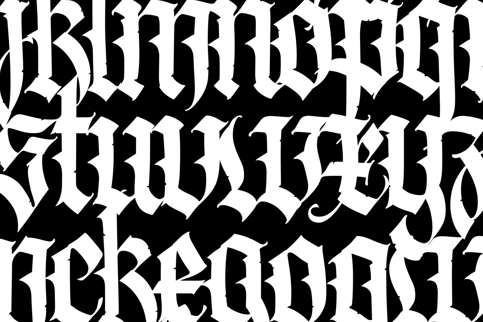 Gothic vector letters Gothic vector letters