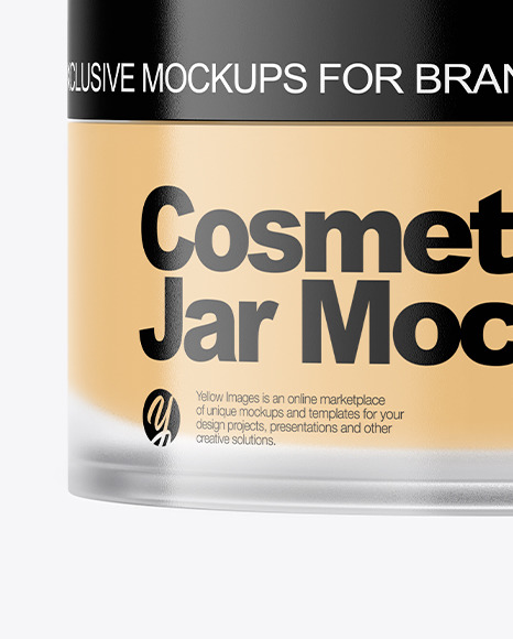 Glass Cosmetic Jar Mockup