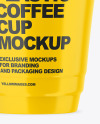 Glossy Coffee Cup with Straw Mockup