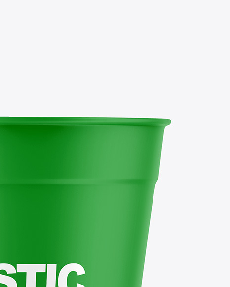 Matte Coffee Cup with Straw Mockup