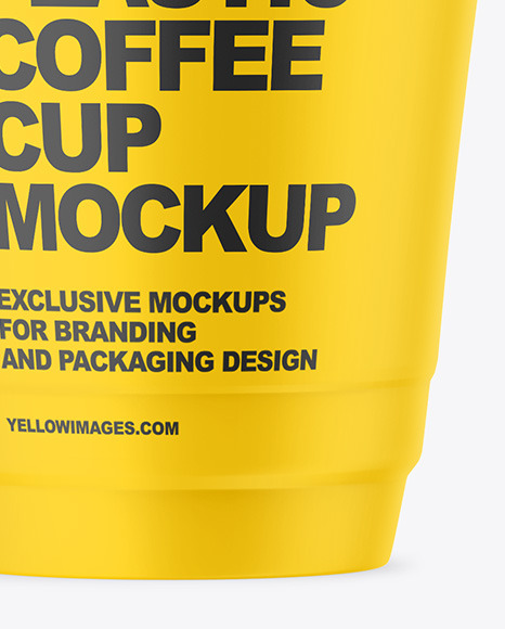 Matte Coffee Cup with Straw Mockup