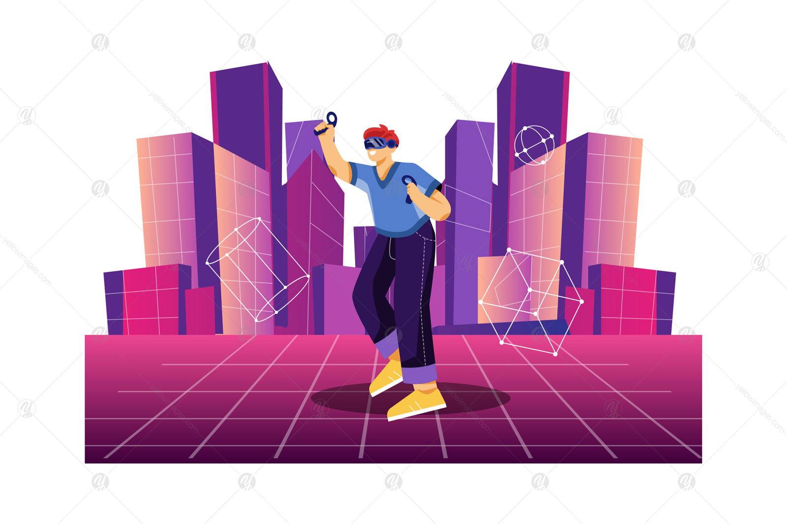 M384_ Metaverse Illustration Pack M384_ Metaverse Illustration Pack