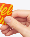 Business Card in a Hand Mockup