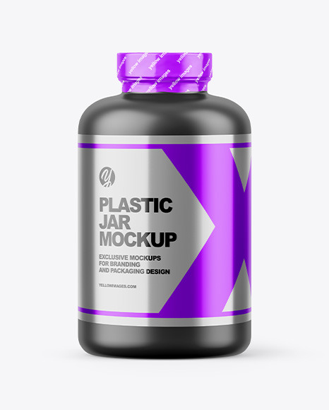 Matte Plastic Jar Mockup