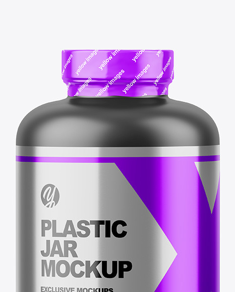 Matte Plastic Jar Mockup