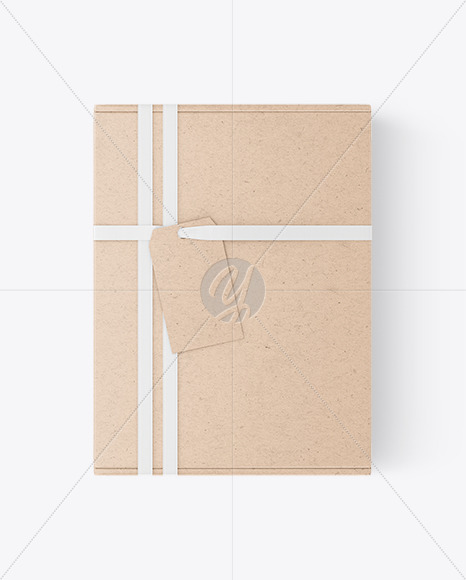 Kraft Paper Gift Box Mockup