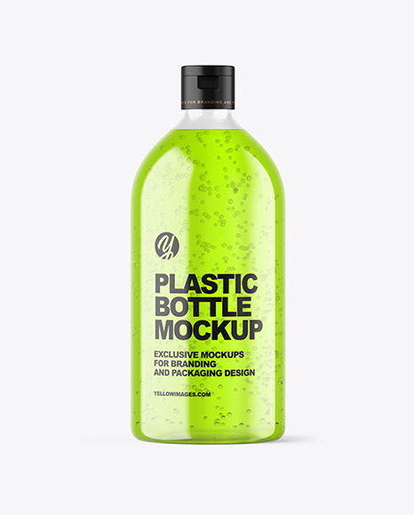 Color Liquid Plastic Bottle Mockup