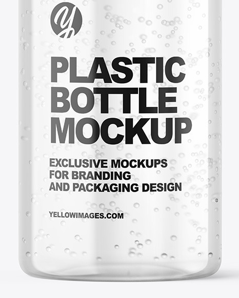 Clear Plastic Bottle Mockup