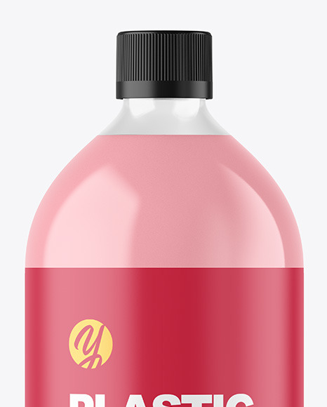 Clear Liquid Soap Plastic Bottle Mockup