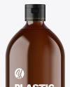 Amber Plastic Bottle Mockup