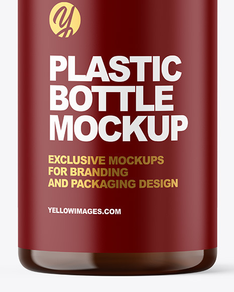 Amber Plastic Bottle Mockup Amber Plastic Bottle Mockup