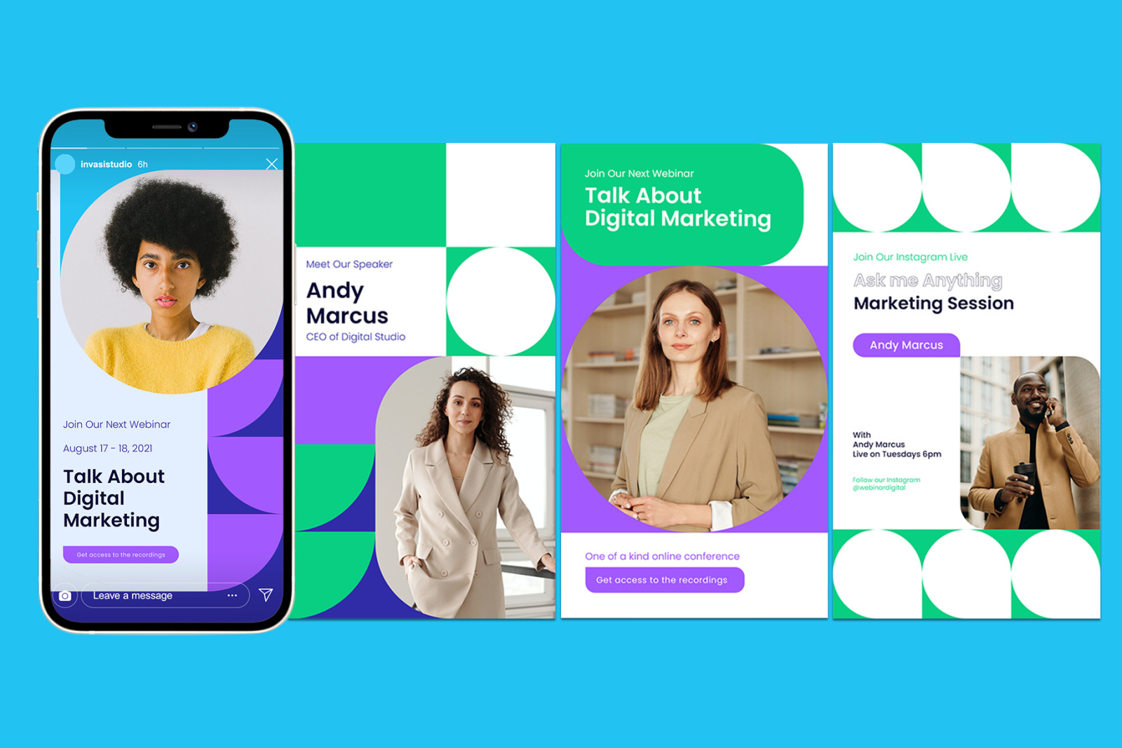 Webinar Instagram Story Templates Webinar Instagram Story Templates