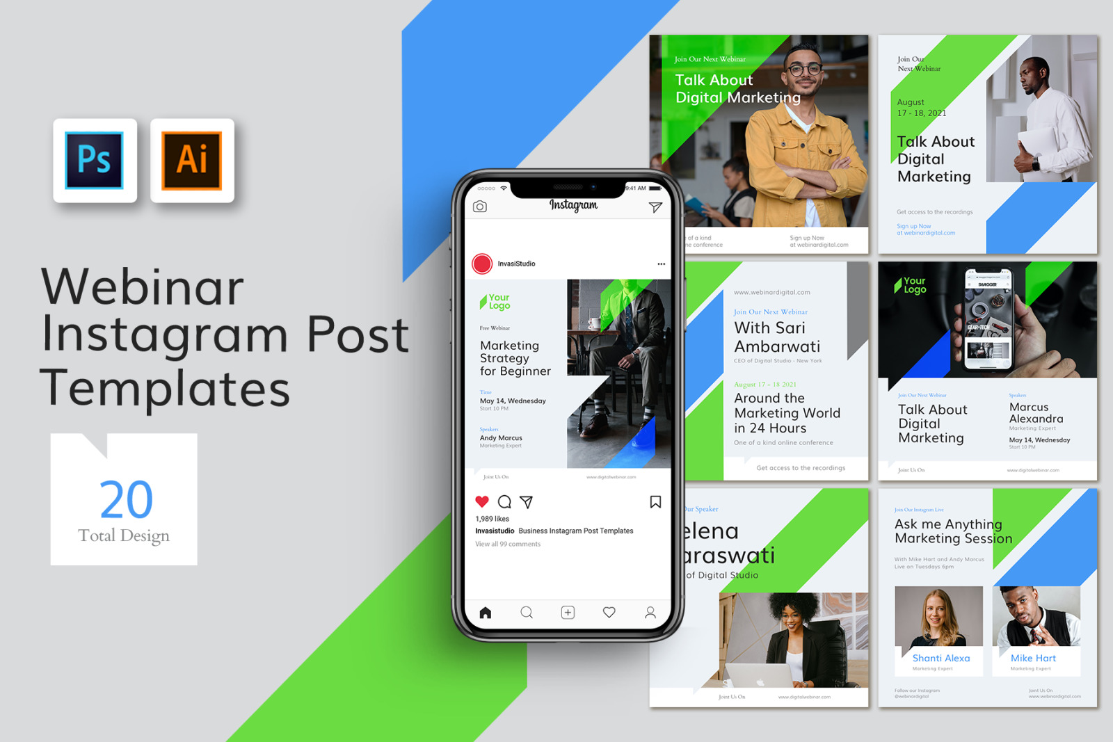Geomatric Webinar Instagram Post Templates Geomatric Webinar Instagram Post Templates