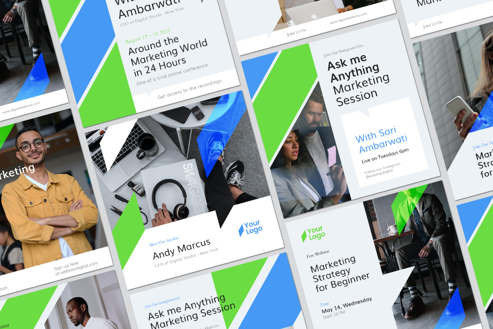 Geomatric Webinar Instagram Post Templates Geomatric Webinar Instagram Post Templates