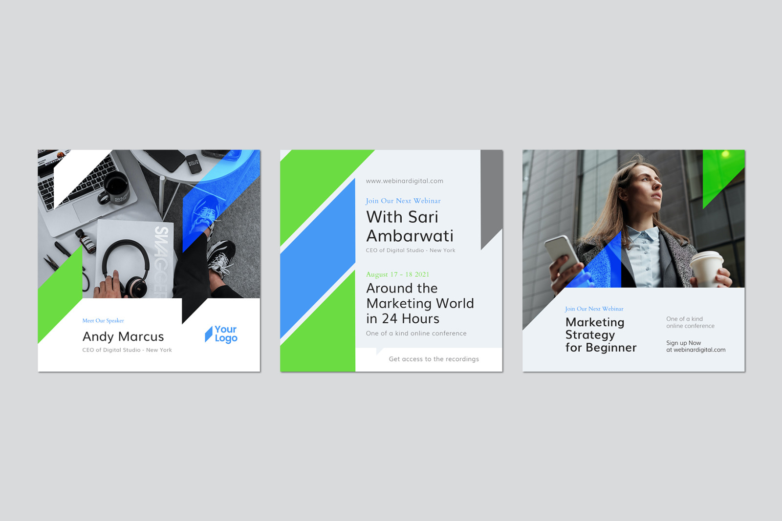 Geomatric Webinar Instagram Post Templates Geomatric Webinar Instagram Post Templates