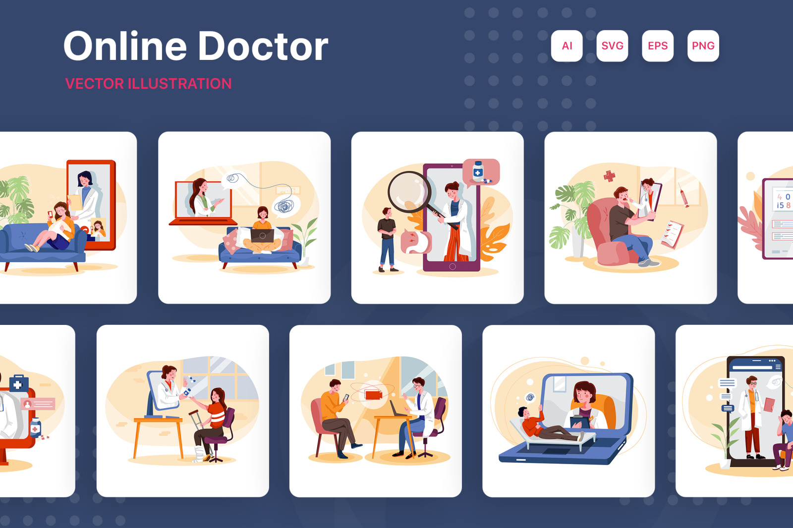 M269_ Online Doctor Illustrations M269_ Online Doctor Illustrations