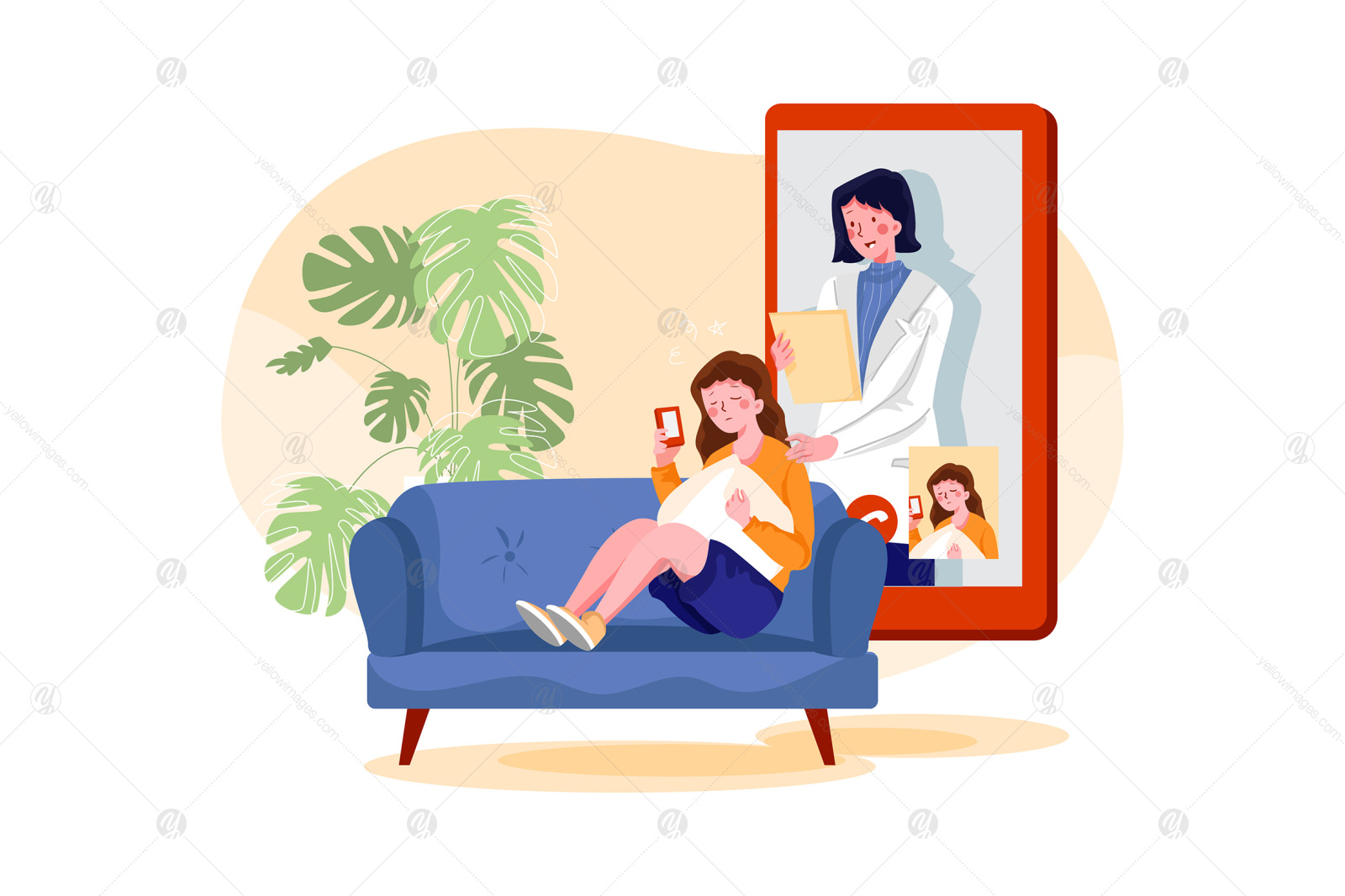 M269_ Online Doctor Illustrations M269_ Online Doctor Illustrations