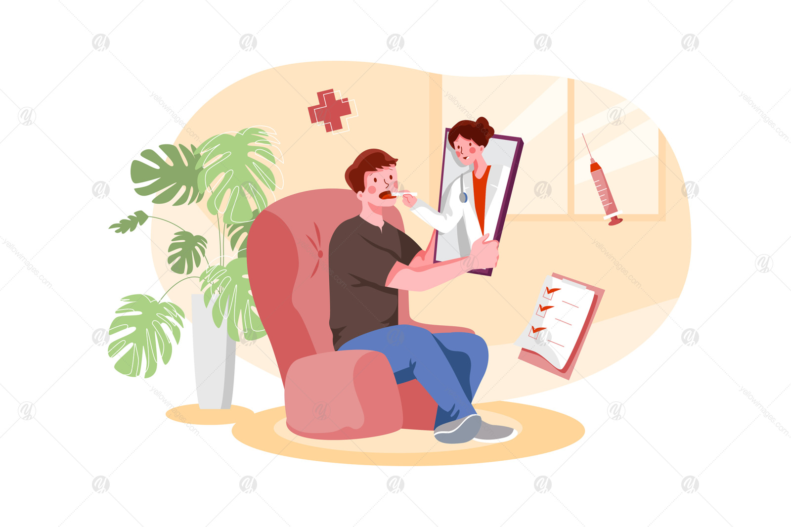 M269_ Online Doctor Illustrations M269_ Online Doctor Illustrations