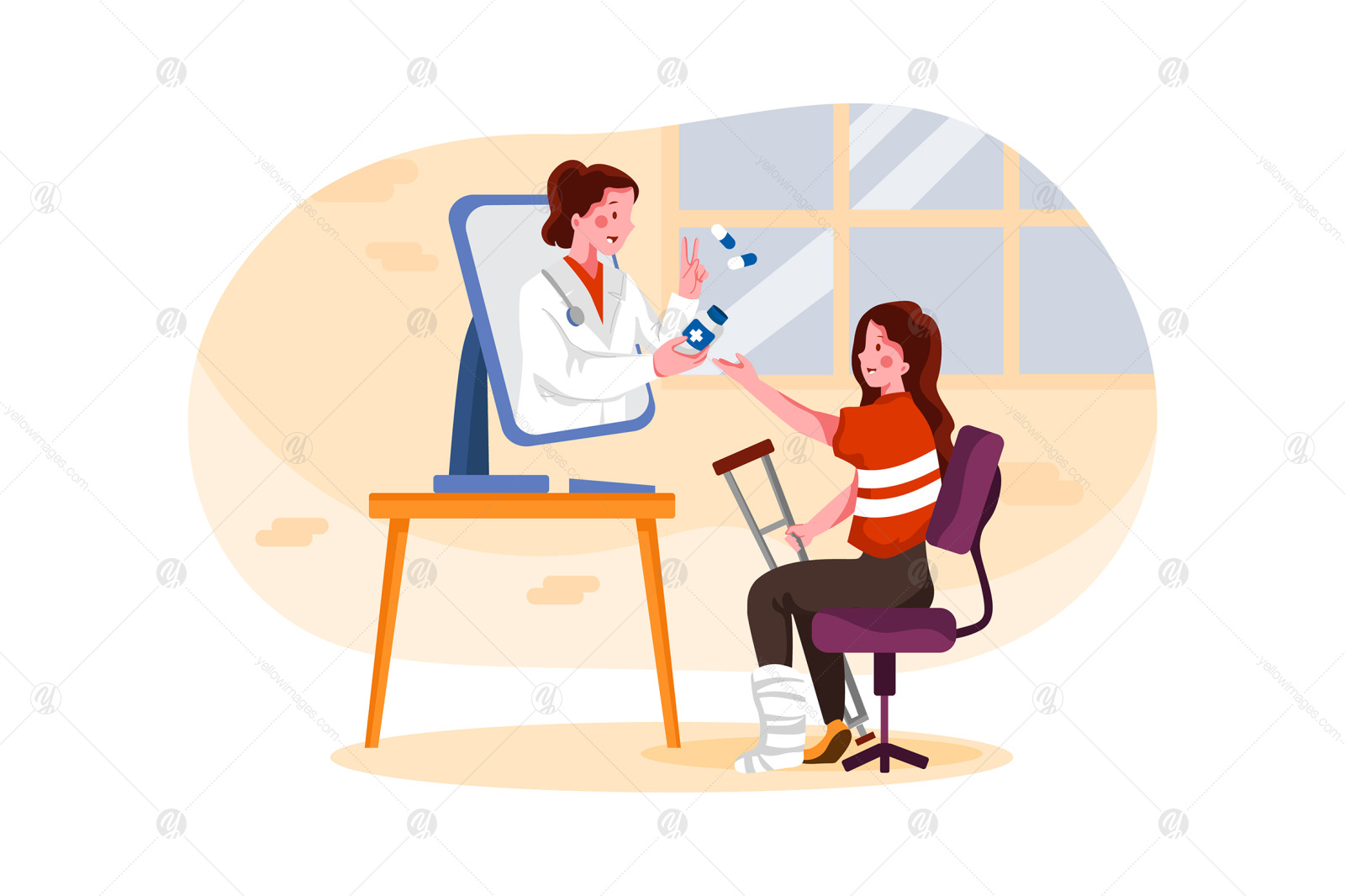 M269_ Online Doctor Illustrations M269_ Online Doctor Illustrations