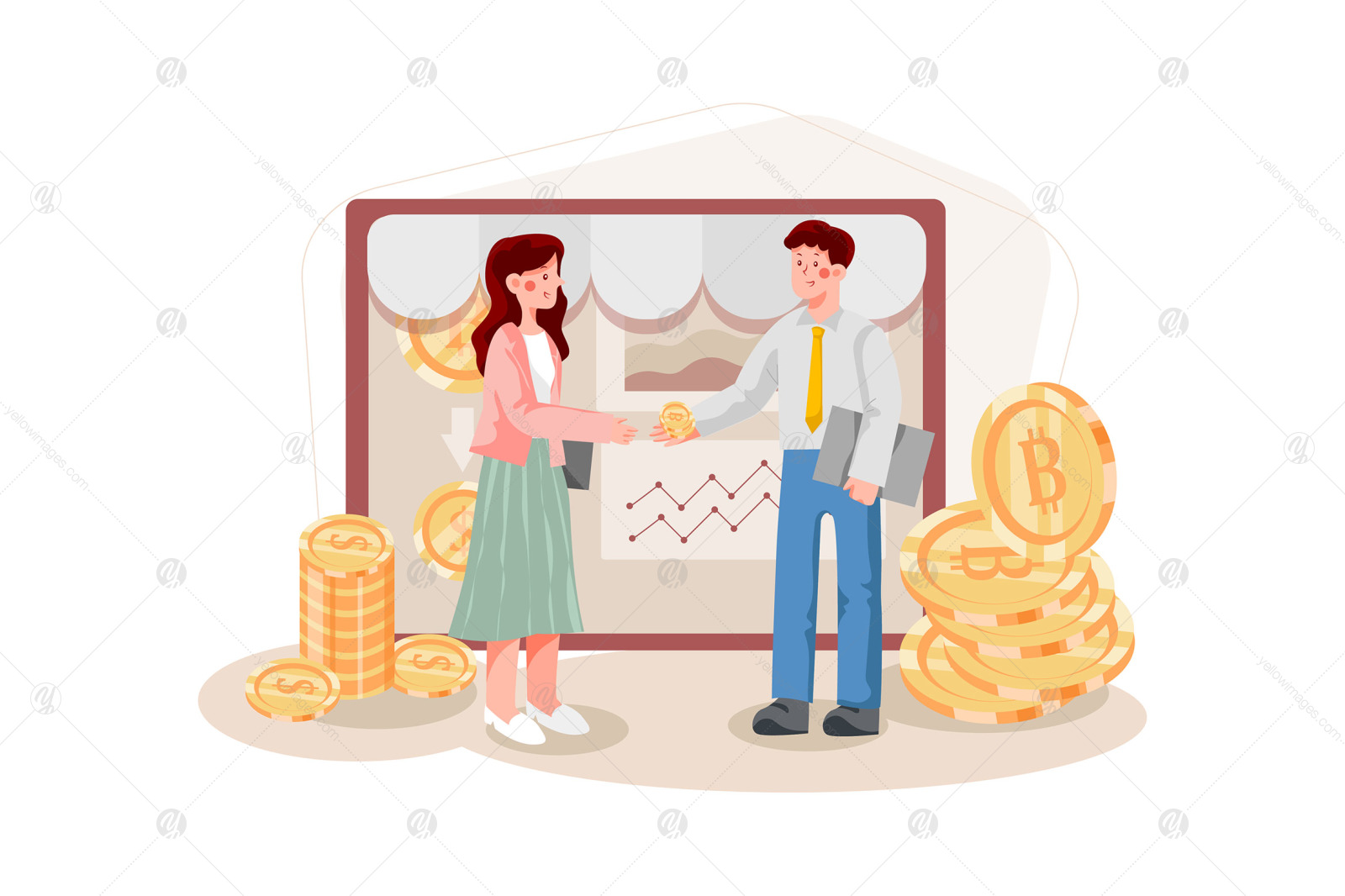 M288_ Blockchain Technology Illustrations M288_ Blockchain Technology Illustrations
