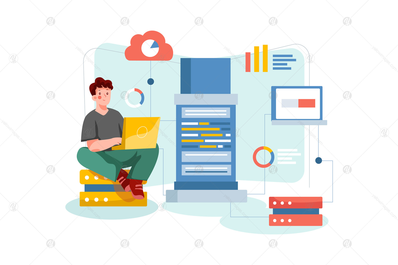 M288_ Blockchain Technology Illustrations M288_ Blockchain Technology Illustrations