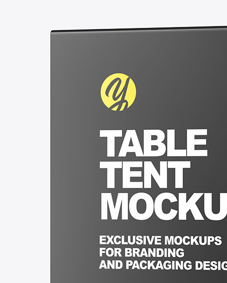 Glossy Table Tent Mockup