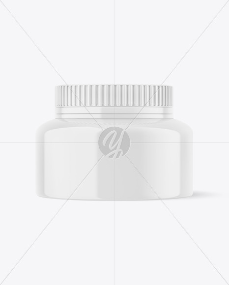 Glossy Plastic Jar Mockup