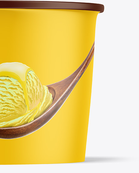 Matte Ice Cream Cup Mockup