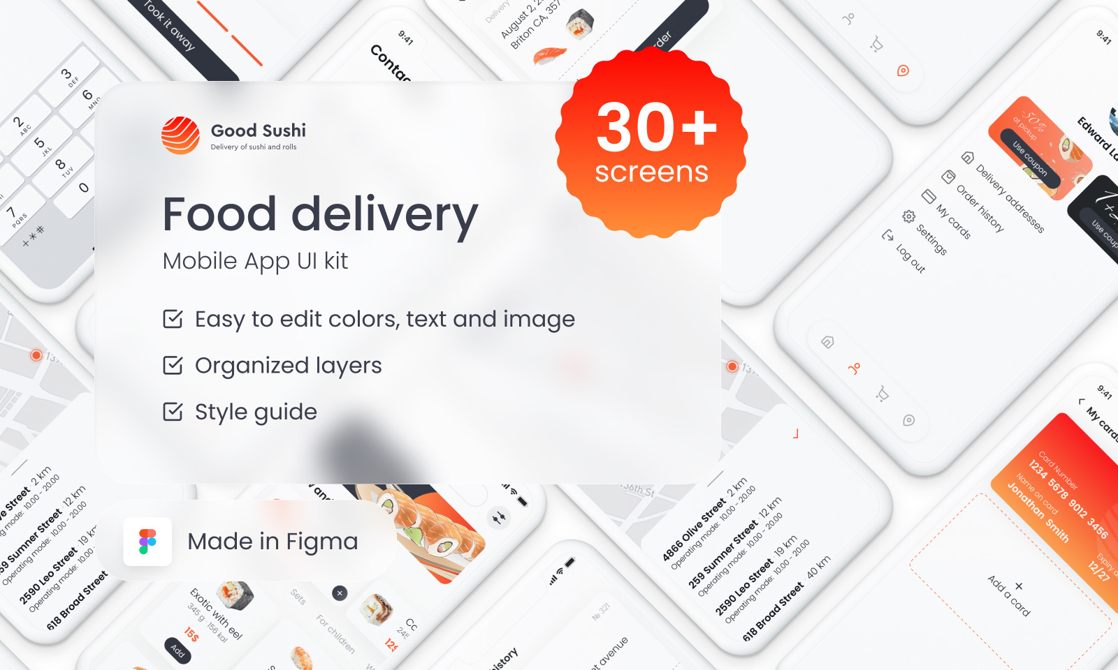 Food delivery Ui kit Food delivery Ui kit