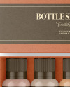 Set of Bottles in Kraft Box Mockup