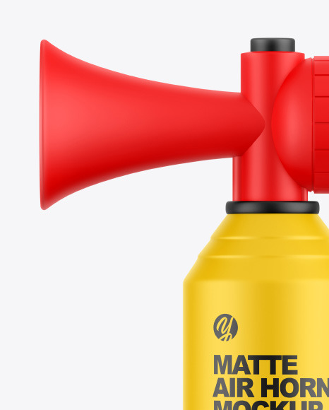 Matte Air Horn Can Mockup