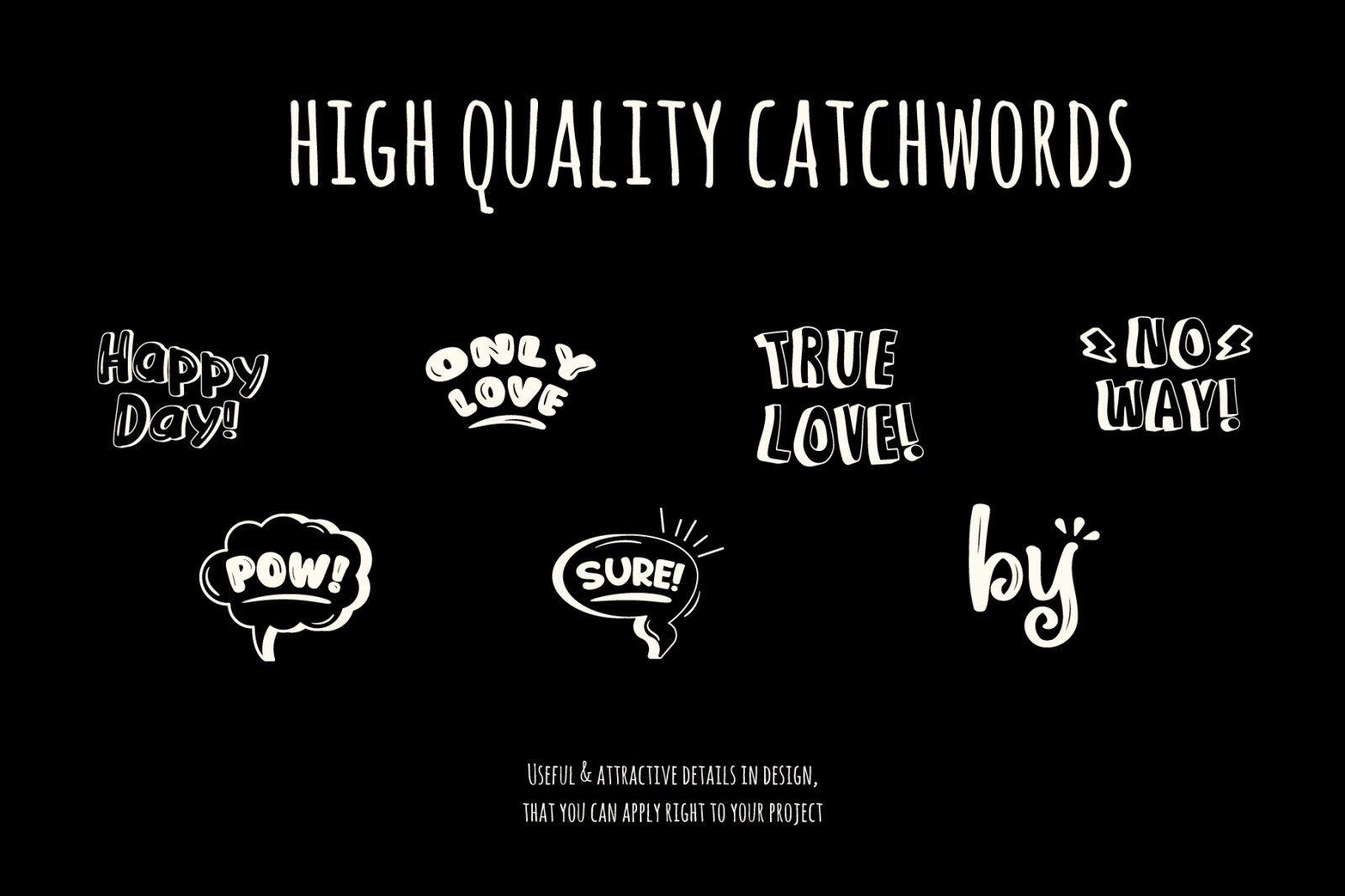 150 Catchwords – Glyph Vectors 150 Catchwords – Glyph Vectors