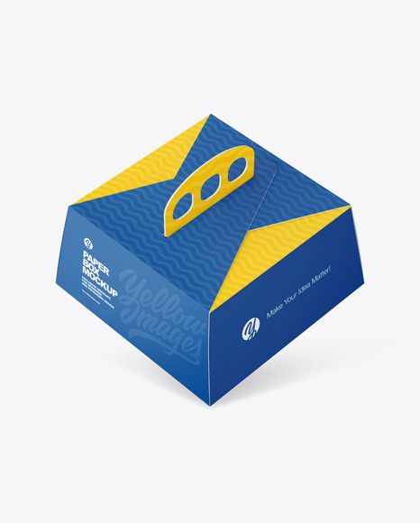 Paper Box w/ Handle Mockup