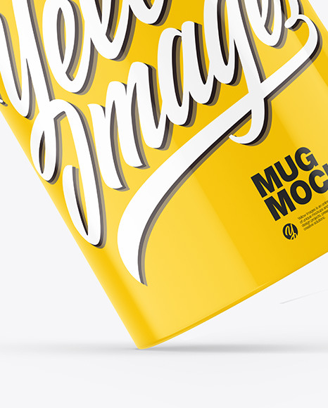 Glossy Mug w/ Coffee Splash Mockup