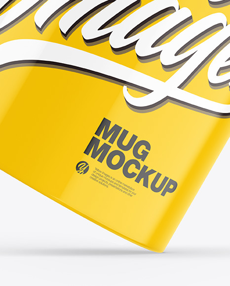 Glossy Mug w/ Coffee Splash Mockup