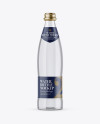 Clear Glass Water Bottle Mockup