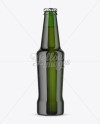 Green Glass Lager Beer Bottle Mockup