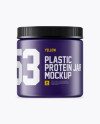 Matte Plastic Protein Jar Mockup