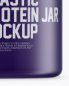 Matte Plastic Protein Jar Mockup