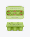 6 Eggs Carton Safe Pack Mockup - Top, Front & Back Views